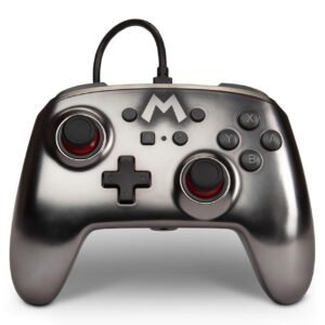 PowerA Enhanced Wired Controller for Nintendo Switch - Mario Silver (Open Box)